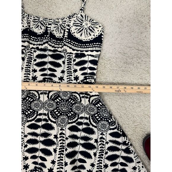 Nightway Womens Swing Dress With Crinoline Skirt Adj Straps Abstract Print Sz 10 - Picture 9 of 16